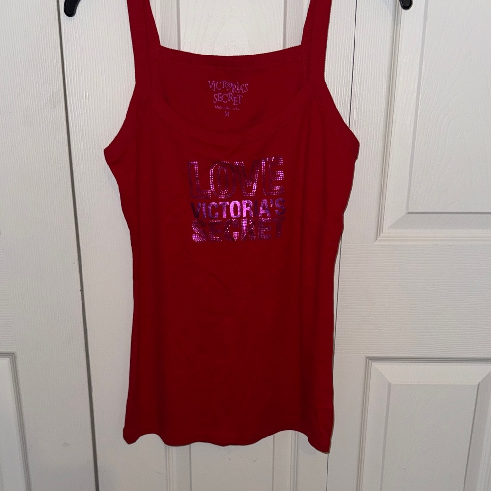 Victoria's Secret Red Camisole with Pink Accents (CL) - Picture 1 of 6